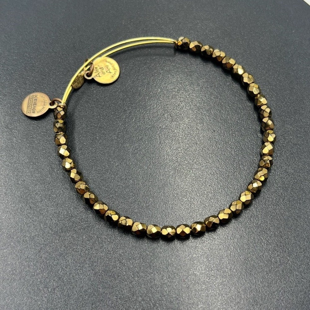 Alex‎ and Ani Canyon Metallic Beaded Rafaelian Gold Bangle Bracelet